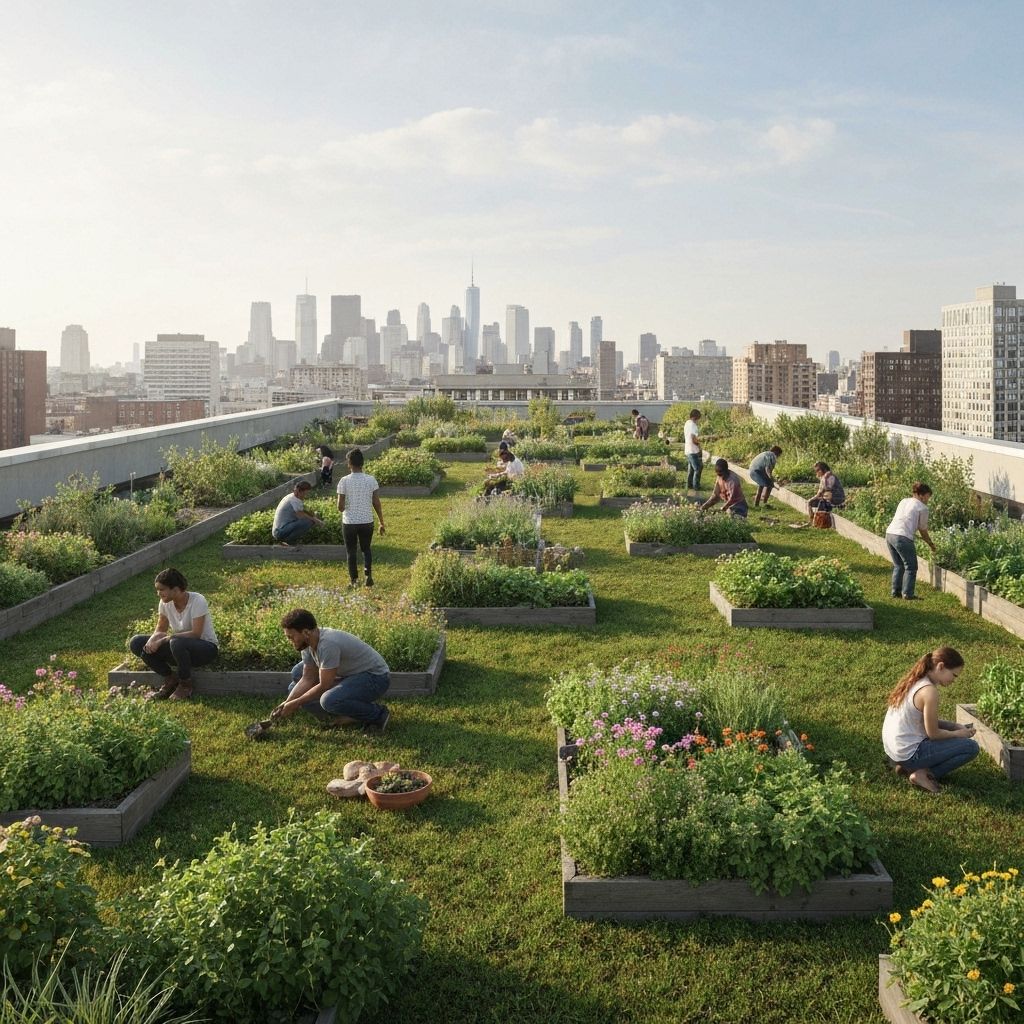 Urban Green team working on sustainable project